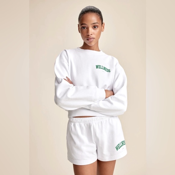 Sporty u0026 Rich | Tops | Sporty Rich Wellness Ivy Cropped Sweatshirt |  Poshmark